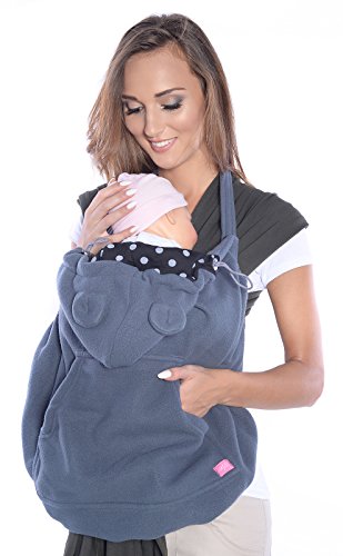 Mija – Paños de transporte Cover, – Funda universal para Baby Carrier/transporte/Cape 4023 gris gris grafito