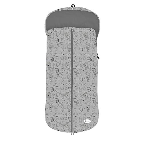 Mindoo Saco Universal para sillas de paseo Animales Gris