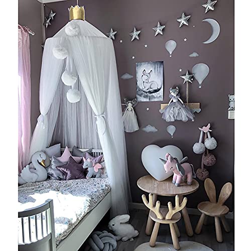 Mosquitero con estrellas gratis para colgar tienda de campaña de bebé, cama de cuna con toldo de tul para dormitorio, casa de juegos tienda de campaña para niños habitación de los niños