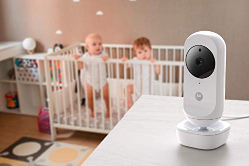 Motorola Baby Ease 35 - Vigilabebés Vídeo con Pantalla HD de 5,0 pulgadas - Baby Monitor - Visión nocturna, Comunicación bidireccional, Nanas, Zoom, Monitoreo de temperatura ambiente - Blanco