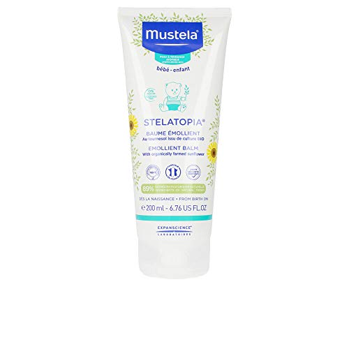 Mustela Stelatopia Emollient Balm, Blanco, 200 Mililitros