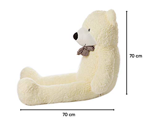 MyTeddyWorld Oso De Peluche Gigante - Grande Suave Osito De Felpa Regalo para Niños - Juegete De Peluche Ideal para Fiestas De Bodas Navidad Dia De San Valentin (Blanco 140 cm)