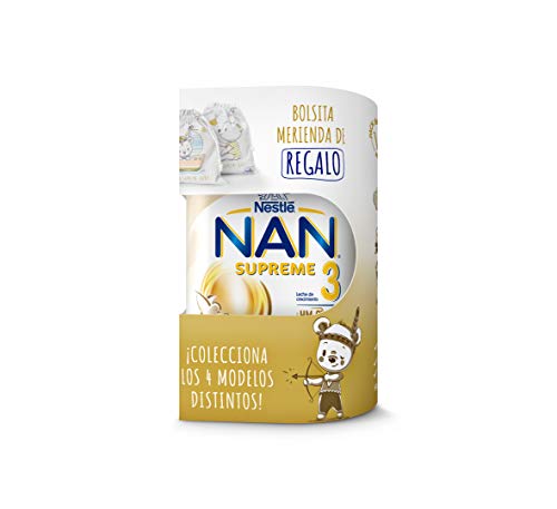 Nan Supreme 3 con Bolsita Merienda de Regalo Leche de Crecimiento en Polvo Premium, 800g