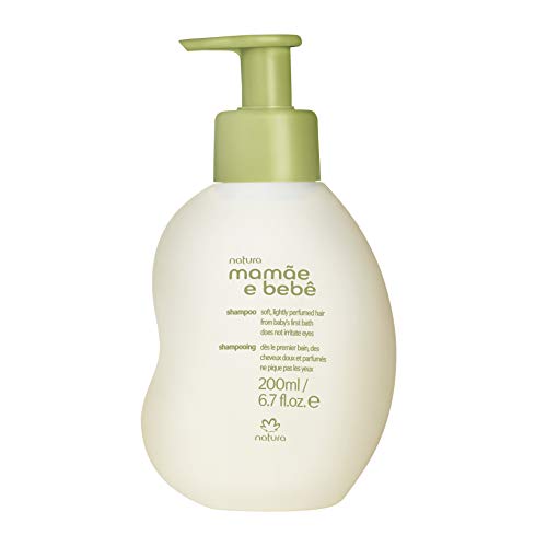 NATURA - Champú Suave Mamae e Bebe - Para la Higiene del Bebé - Limpia Suavemente - Dermatológicamente Probado - Aprobado por los Pediatras - 100% Vegano - Cruelty Free - Frasco Dispensador 200 ml