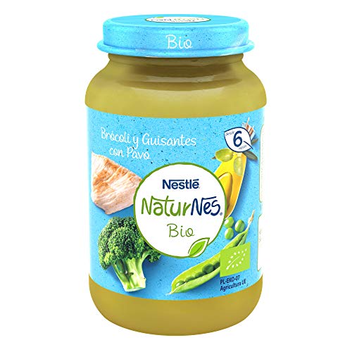 Naturnes BIO Tarritos carne Nestlé Brocoli Guisantes Pavo 190g - Pack de 6