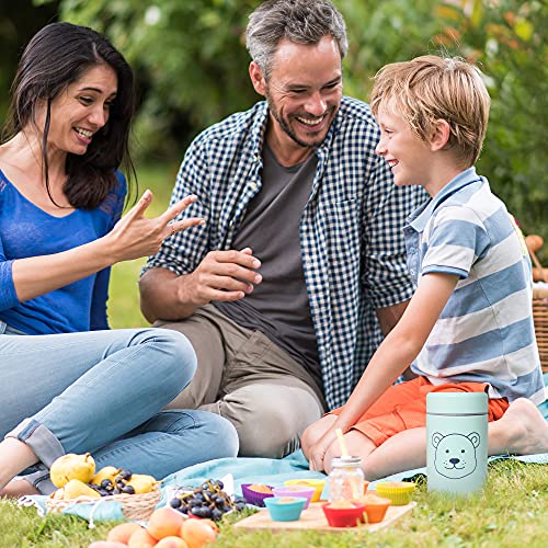 Navaris Termo para Comida para bebé - Envase hermético de 500 ml para Papilla Agua Fruta puré - Papillero para Alimentos líquidos sólidos Comidas