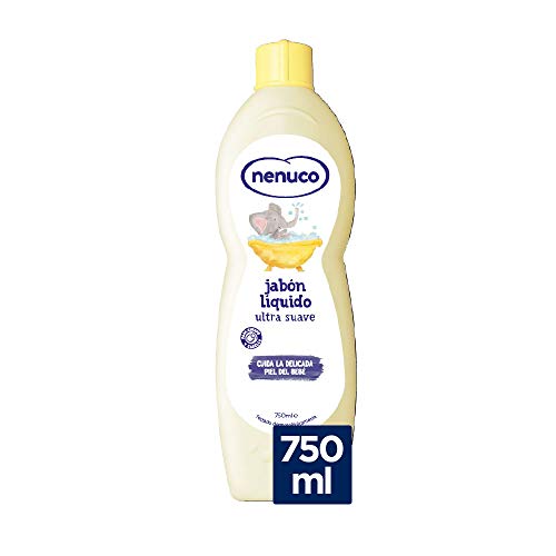 Nenuco - Jabón Líquido Ultra Suave de Bebé con y Vitamina E, Para Cuerpo y Cabello, Negro, Aloe Vera, 750 ml (Paquete de 1)