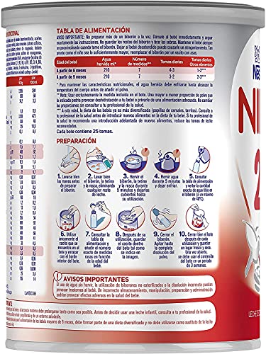 Nidina 2 - Leche de continuación a partir de los 6 meses 3x800g