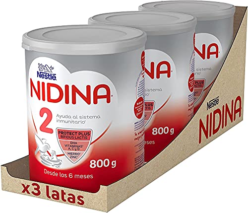 Nidina 2 - Leche de continuación a partir de los 6 meses 3x800g