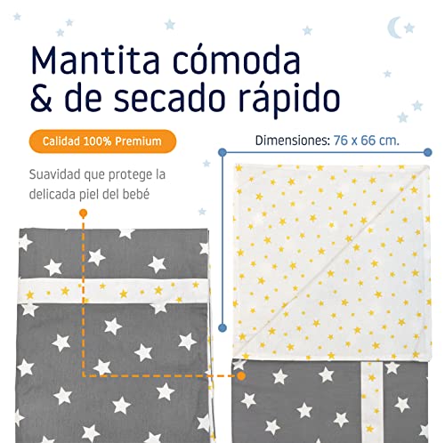 Nido Bebe Recien Nacido - Reductor de Cuna plano de 95x60cm - Nido Colecho de 70% Algodón con manta para bebes recien nacido hasta 1 año - Cama Nido Bebe Evolutivo recto