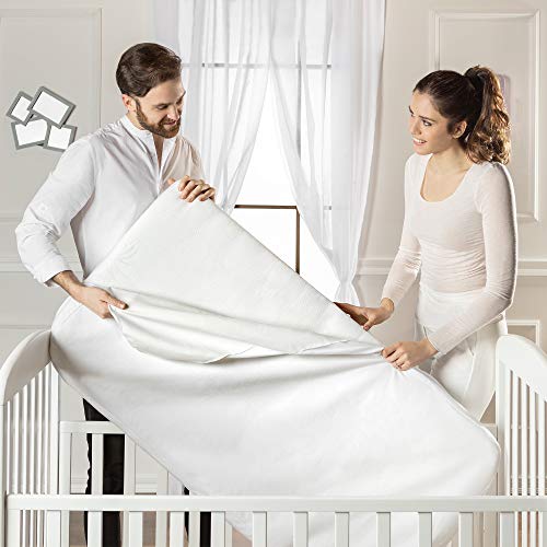 Niimo Protector Colchon Impermeable Sabana Cuna Next to Me Cosleeping Protector de Cuna Sobrecolchon 50x83 Kinderkraft UNO Cradami Cam Hipoalergénico Antibacteriano Sanforizado Lavable a Máquina