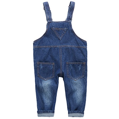 Niños Bebé Pantalones de Peto Vaqueros Overalls Pantalón Largo Ajustable 12-18 Meses