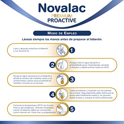 NOVALAC Proactive 3 - Preparado Lácteo de Crecimiento Infantil de 1 a 3 Años - 1 Unidad, 800 gr