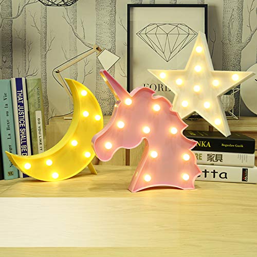 Novelty Place Luces de Señalización Estrella de Diseño, Lámpara LED Blanco Cálido - Sala de Estar, Decoración Navideña de Pared para Niños y Adultos - 25cm de Alto Funciona con Pilas