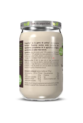 Nutribén EcoPotitos De Pollo De Corral con Verduras -Ingredientes ecológicos- Desde Los 6 Meses, Pack de 6 x 235gr.