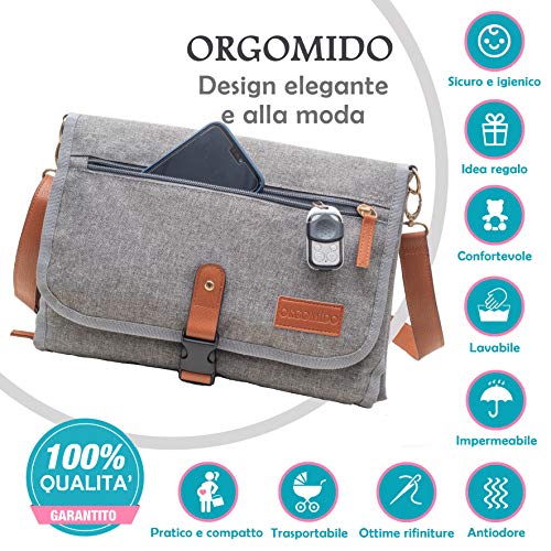 Orgomido Cambiador PortáTil De Pañales Para Bebe De Alta Calidad , Kit Cambiador Bebe Viaje Unisex Impermeable