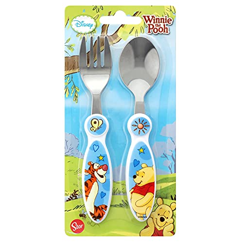 P: os 68919 Disney Winnie The Pooh – Cubertería, acero inoxidable, 2 piezas, tenedor y cuchara