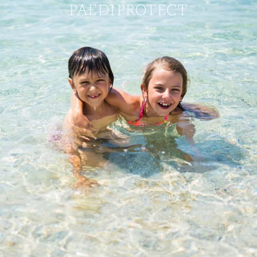 PAEDIPROTECT Crema solar niños spray SPF 50+ 150 ml, hidratante protector solar fisico bebe, resistente al agua sin perfume, protección solar UVA/UVB, respetuosa con los corales sin microplásticos