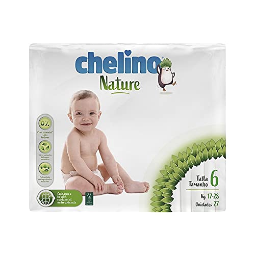 Pañales Chelino nature talla 6 (17-28 kg) 27 uds…