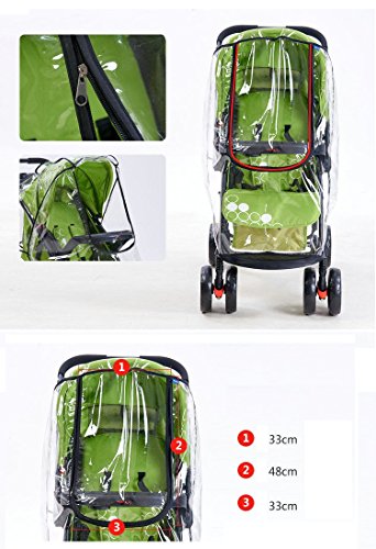 Paraguas para silla de paseo, Fontee Baby Burbuja de Lluvia Protector Cubierta contra Lluvia y Viento Impermeable para Silla de Paseo de Bebé y Carrito