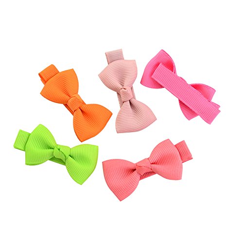 Pequeño pelo arco grosgrain cinta pinzas para el pelo pinzas de cocodrilo para niñas bebés niños pequeños 40pcs (02-FJ)