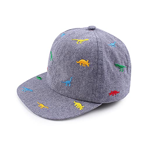 Pesaat Classic Baby Gorra de béisbol Dinosaurio Niños Niñas Sombrero para el Sol Algodón Primavera Verano Niños Visera Sombreros (Dinosaurio Bordado, 1 a 2 años)