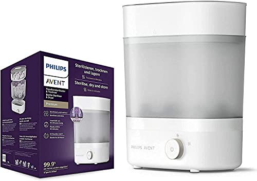 Philips Avent SCF291/00 Esterilizador De Botellas Eléctrico A Vapor Para Hasta 6 Biberones, Tetinas Y Accesorios, Diseño Modular, Color Blanco