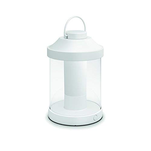 Philips Mygarden Abelia Farol LED Portátil blanco, luz regulable y recargable mediante USB, iluminación exterior