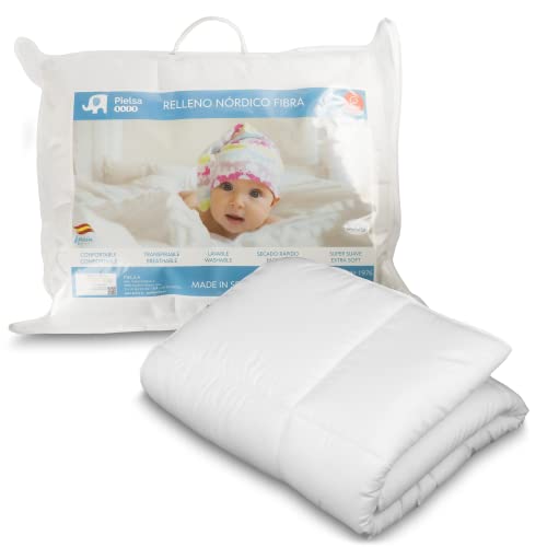 Pielsa Baby, Relleno nórdico Reversible de 300gr Cuna Relleno nórdico Funda nórdica Microfibra 100% edredón Cuna; 60 x 120cm Relleno nórdico higiénico y Transpirable edredón/nórdico Cuna Bebe (128272)