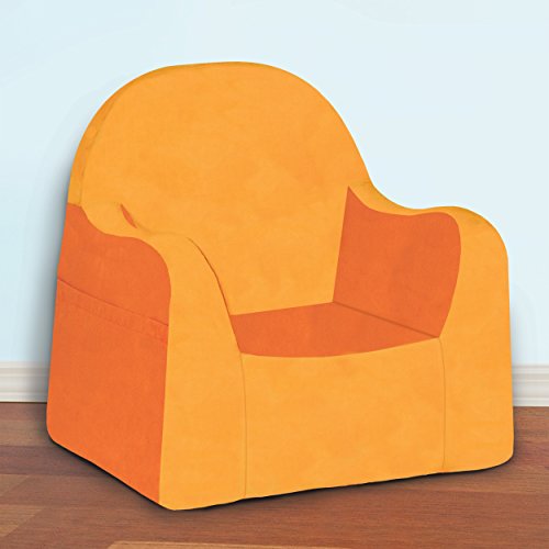 P'kolino Little Reader, Sillón liviano y cómodo para el pequeño niño lector sillita para bebes con forro de microfibra resistente, Naranja (Orange)