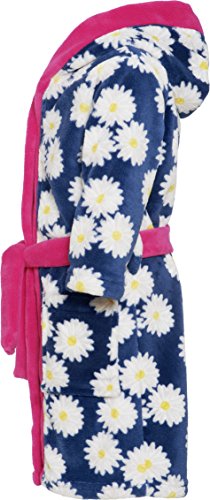 Playshoes Fleece Bathrobe Daisies Albornoz, Azul (Marine 11), 86/92 para Niñas