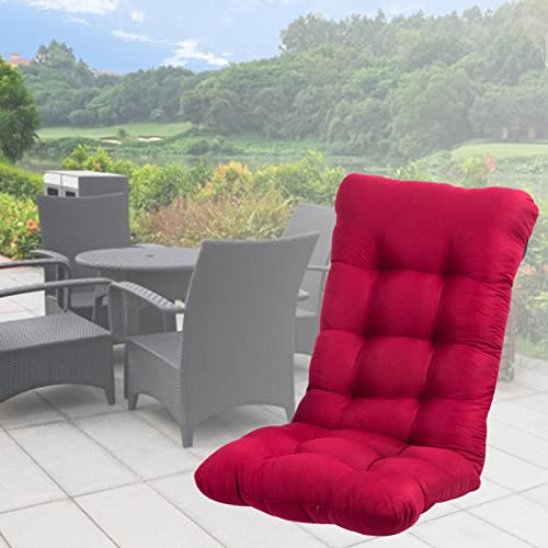 Pomrone Almohadillas para sillas,Cojines para mecedoras de Interior | Cojín de Asiento Suave para Banco Columpio, sillón reclinable, Tumbona, Suave y cómodo, Negro/Rojo Vino