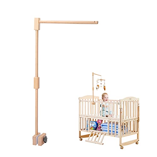 Promise Babe Baby Soporte móvil de madera para decoración de juguetes de bricolaje Soporte para brazo colgante para el soporte móvil para cuna/cuna/parque infantil (estándar)