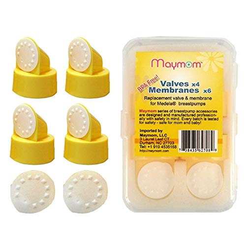 Replacement Valve and Membrane for Medela Breastpumps (Swing, Lactina, Pump in Style), 4x Valves/6x Membranes, Part #87089; Repaces Medela Valve and Medela Membrane by Maymom