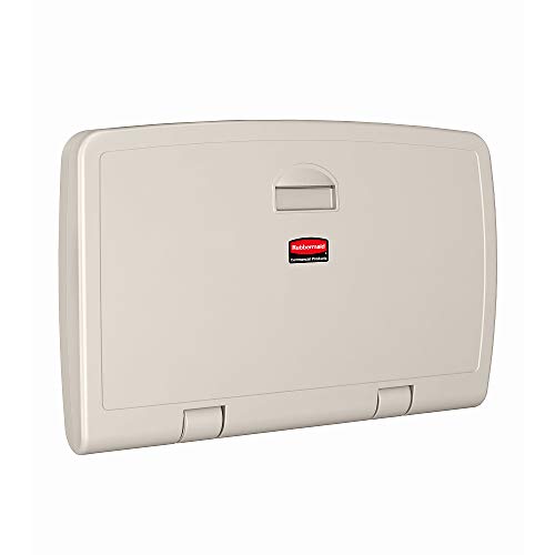 Rubbermaid FG781888LPLAT Cambia Pañales de Pared Horizontal, Plástico, Gris, 54.61 cm x 84.45 cm x 10.16 cm