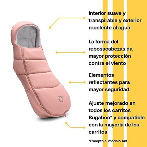 Saco de Silla Bugaboo, accesorio imprescindible para el carrito, impermeable y para todas las estaciones, calentito y transpirable en Evening Pink