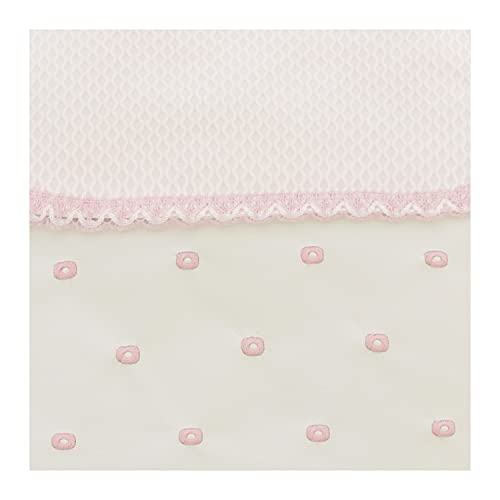 Saco para Capazo Rosy Fuentes - Saco para Bebé Universal - Saco tres usos - Funda para capazo de bebé-0-blanco rosa