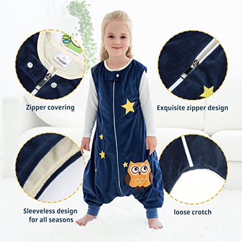 Sacos De Dormir Para Bebé 1.5 Tog SúPer Suave Y CáLido Saco Las Temporadas Dormir Bebe Todas Para NiñO NiñA 1-6 Jahre PatróN De Animales De Dibujos Animados