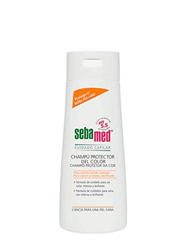 Sebamed Champú Color - 200 ml Champú para cabello teñido y decolorado, Complejo reparador que estabiliza la estructura del cabello, lavar y proteger el cuero cabelludo y el cabello