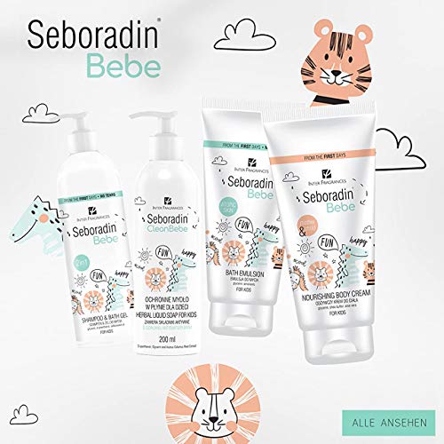 Seboradin Bebe Crema Nutritiva para Bebés, Niños y Personas con Piel Atópica Sensible, Seca, Cuidado de Bebés, desde el Primer Día, Aloe Vera Aceite de Albaricoque, Alivia Inflamación, 200 ml