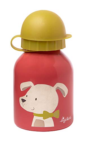 Sigikid 25027 Botella de acero inoxidable para perros, para niños y niñas, accesorios recomendados a partir de 3 años, color rosa, 250 ml