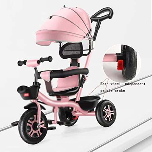 sillas de Paseo Cochecito de Triciclo for niños for Edades de 8 Meses a 5 años, Pedal Trike Caliente DE BEBÉ con Todo DE PUSHO DE Armada Cochecito de bebé (tamaño : Grey)