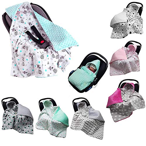 Sweet Baby ** BOBO MultiUse 2en1 ** Saco para Capazo Invierno - Saco Carro bebé - Sacos Universal para capazo Cochecito - arullo Bebe (Rose Black White Stars)