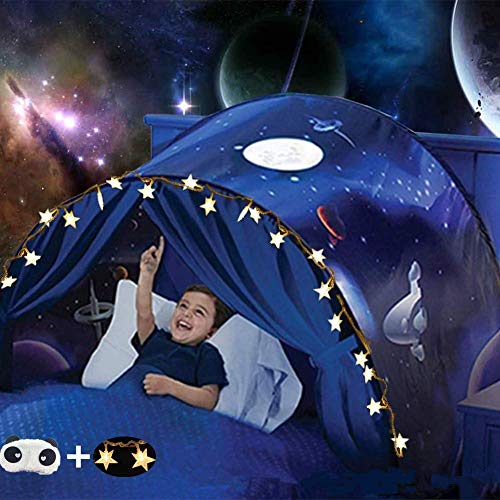 Tiendas De Campaña Para Cama Infantil,Carpa De Ensueño,Carpa Cojin Molon,Carpa Para Niños,Carpa Para Niños Plegable Mágica De Invierno,Navidad Y Regalos De Cumpleaños (Espacio exterior)