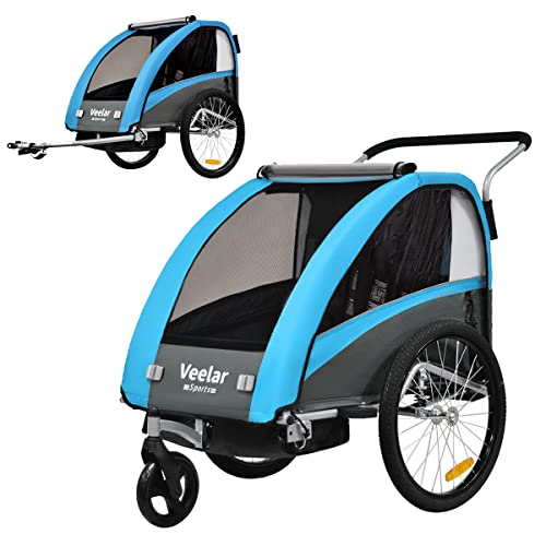 Tiggo Remolque de Bici para niños con Kit de Footing - BT603-D03 Azul