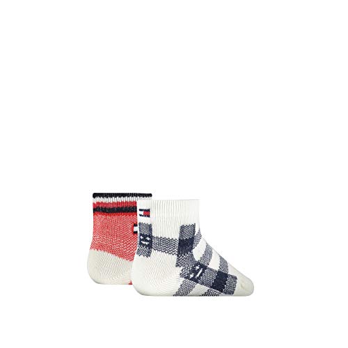 Tommy Hilfiger Plaid Check Baby Sock (2 Pack) Calcetines, Marca: Tommy Original, 23-26 para Bebés