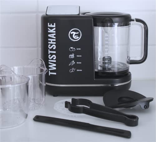 Twistshake 6in1 Baby Food Processor Black Batidoras, licuadoras y robots de cocina, Plástico