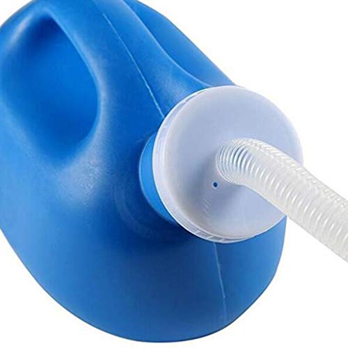 Unisex Femenino O Masculino Orinal Cama Universal Potty Pee Colector de Botella Viaje Aseo 2000ML con Tapa Y 1.6M Manguera de Drenaje