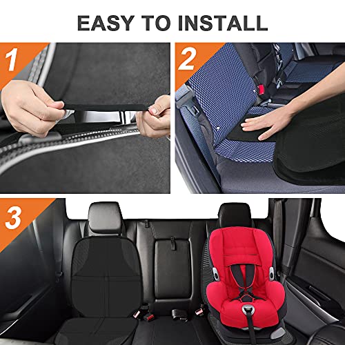 URAQT Protectores Asientos Coche, Antideslizante Fundas para Sillas Bebe de Coche, Protector Seguro para Asiento Impermeable, Cubreasientos para Coche con Organizador Bolsillos