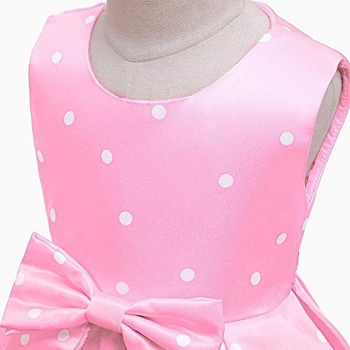 Vestido de Lunares de Princesa para Bebé Niña Minnie Disfraces para Fiesta da Cumpleaños Navidad Carnaval Boda Halloween Chicas Grandes Elegante Costume de Tutú con Diadema para Foto Rosa 2-3 Años